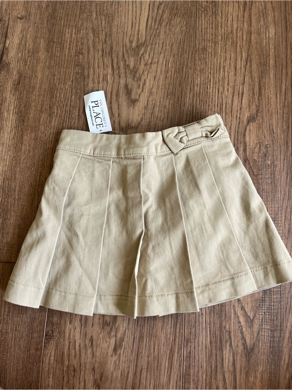 Place Girls Pleated Khaki Skort with Side Buckle